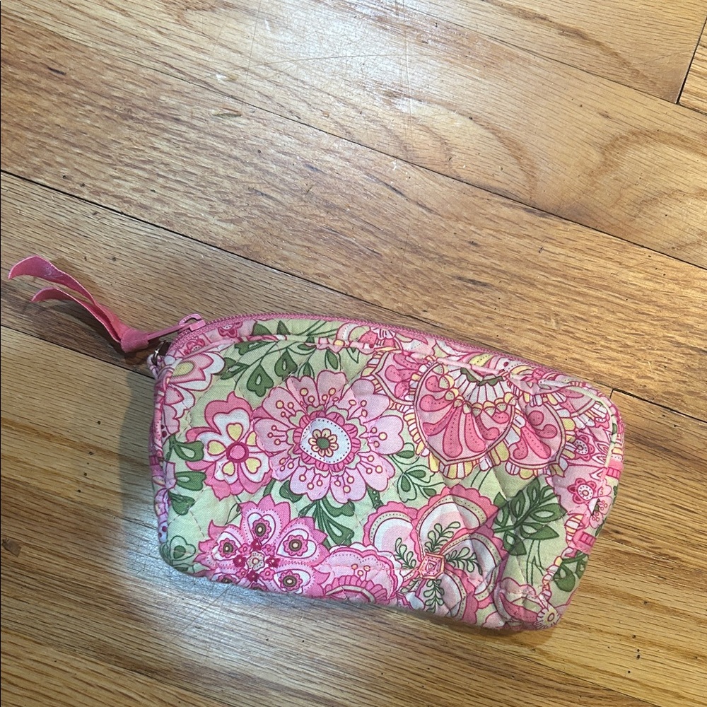 Vera Bradley Floral Pink and Green Pouch
